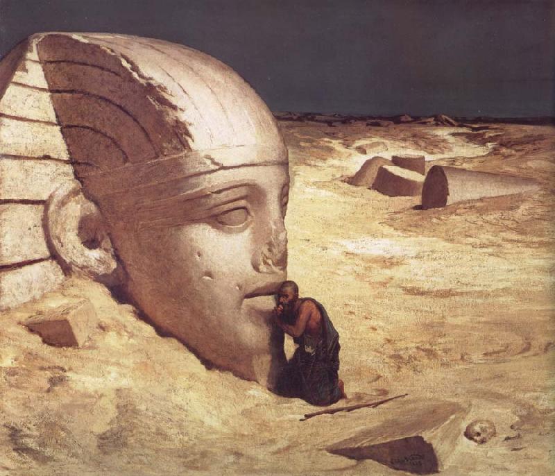 Elihu Vedder The Questioner of the Sphinx Spain oil painting art